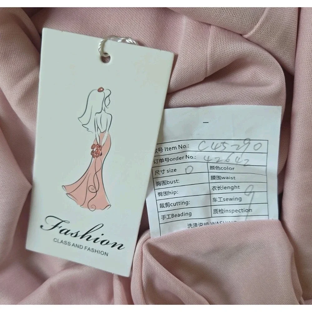 Light Pink Satin Maxi Dress 0 Corset Ruched Adjustable Straps Prom Formal NWT